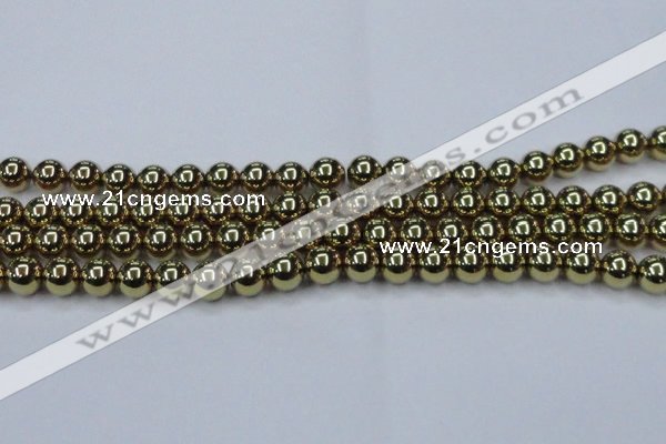 CHE436 15.5 inches 12mm round plated hematite beads wholesale