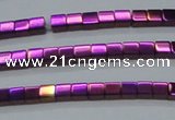 CHE454 15.5 inches 2*2mm cube plated hematite beads wholesale