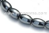 CHE52 15.5  inches 6*9mm rice shape hematite beads Wholesale