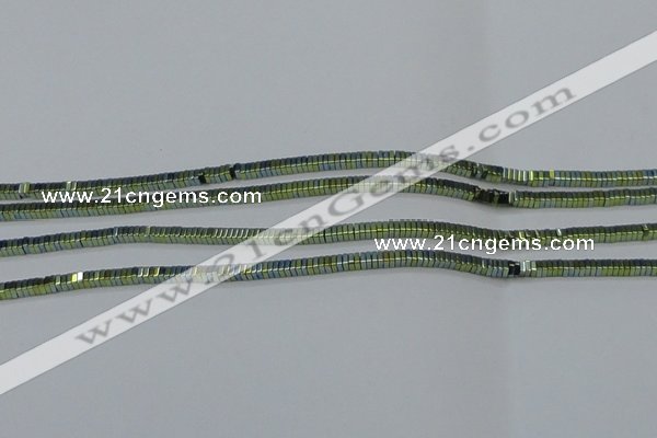 CHE560 15.5 inches 1*2*2mm square plated hematite beads wholesale