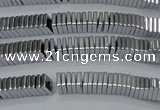 CHE565 15.5 inches 1*2*2mm square plated hematite beads wholesale