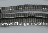 CHE569 15.5 inches 1*3*3mm square plated hematite beads wholesale