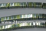 CHE582 15.5 inches 1*4*4mm square plated hematite beads wholesale