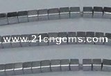 CHE590 15.5 inches 2*2mm cube plated hematite beads wholesale