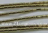 CHE596 15.5 inches 2*2.5mm tube plated hematite beads wholesale