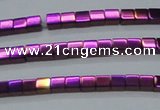 CHE604 15.5 inches 3*3mm cube plated hematite beads wholesale