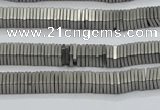 CHE618 15.5 inches 1*2*2mm square matte plated hematite beads