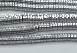 CHE640 15.5 inches 1*2mm tyre plated hematite beads wholesale