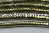 CHE642 15.5 inches 1*2mm tyre plated hematite beads wholesale