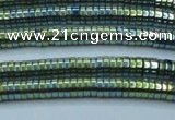 CHE645 15.5 inches 1*2mm tyre plated hematite beads wholesale