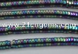 CHE646 15.5 inches 1*2mm tyre plated hematite beads wholesale