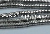 CHE651 15.5 inches 1*3mm tyre plated hematite beads wholesale