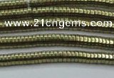 CHE652 15.5 inches 1*3mm tyre plated hematite beads wholesale