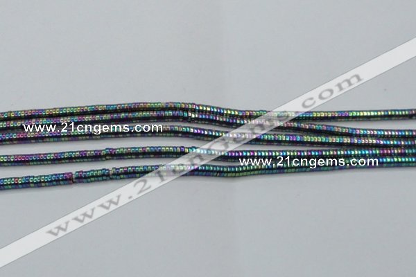 CHE666 15.5 inches 1*4mm tyre plated hematite beads wholesale