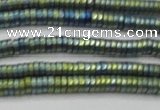 CHE673 15.5 inches 1*2mm tyre matte plated hematite beads