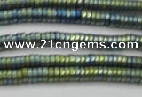 CHE683 15.5 inches 1*4mm tyre matte plated hematite beads