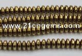 CHE729 15.5 inches 2*4mm rondelle plated hematite beads wholesale