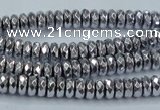 CHE733 15.5 inches 3*6mm faceted rondelle plated hematite beads