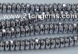 CHE734 15.5 inches 4*8mm faceted rondelle plated hematite beads