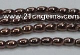 CHE741 15.5 inches 3*5mm rice plated hematite beads wholesale