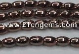 CHE742 15.5 inches 4*6mm rice plated hematite beads wholesale