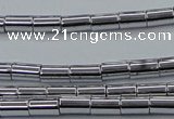 CHE748 15.5 inches 3*5mm tube plated hematite beads wholesale