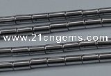 CHE760 15.5 inches 2*4mm tube plated hematite beads wholesale