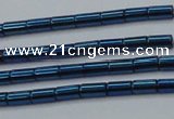 CHE765 15.5 inches 2*4mm tube plated hematite beads wholesale