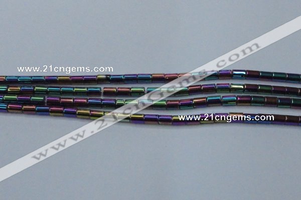 CHE770 15.5 inches 3*5mm tube plated hematite beads wholesale