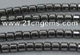 CHE775 15.5 inches 2*2mm drum plated hematite beads wholesale