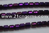 CHE778 15.5 inches 2*2mm drum plated hematite beads wholesale