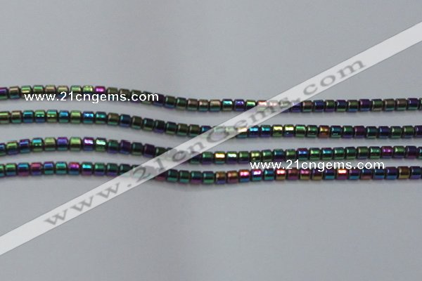 CHE780 15.5 inches 2*2mm drum plated hematite beads wholesale