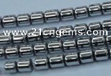CHE786 15.5 inches 4*4.5mm drum plated hematite beads wholesale