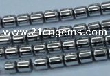 CHE786 15.5 inches 4*4.5mm drum plated hematite beads wholesale