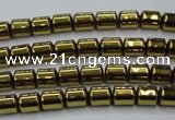 CHE787 15.5 inches 4*4.5mm drum plated hematite beads wholesale