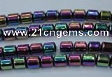 CHE790 15.5 inches 4*4.5mm drum plated hematite beads wholesale