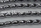 CHE793 15.5 inches 3*5mm rice plated hematite beads wholesale