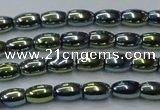 CHE798 15.5 inches 3*5mm rice plated hematite beads wholesale