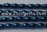 CHE799 15.5 inches 3*5mm rice plated hematite beads wholesale