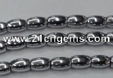 CHE801 15.5 inches 4*6mm rice plated hematite beads wholesale