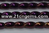 CHE805 15.5 inches 4*6mm rice plated hematite beads wholesale