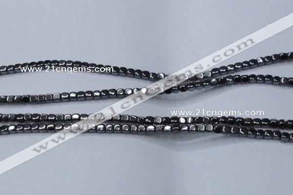 CHE818 15.5 inches 4*4mm dice hematite beads wholesale