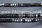 CHE821 15.5 inches 3*3mm hexagon hematite beads wholesale