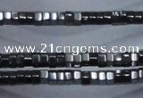 CHE822 15.5 inches 4*4mm hexagon hematite beads wholesale