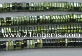 CHE828 15.5 inches 1*2mm hexagon plated hematite beads wholesale