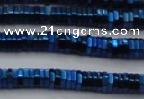 CHE847 15.5 inches 1*4mm hexagon plated hematite beads wholesale