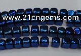 CHE851 15.5 inches 2*2mm dice platedhematite beads wholesale