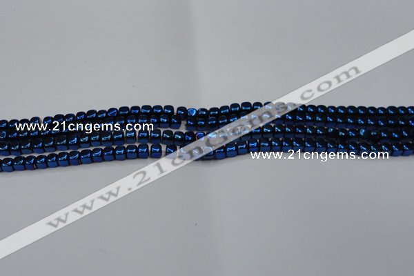 CHE851 15.5 inches 2*2mm dice platedhematite beads wholesale