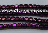 CHE853 15.5 inches 2*2mm dice platedhematite beads wholesale