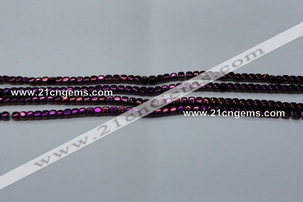 CHE853 15.5 inches 2*2mm dice platedhematite beads wholesale